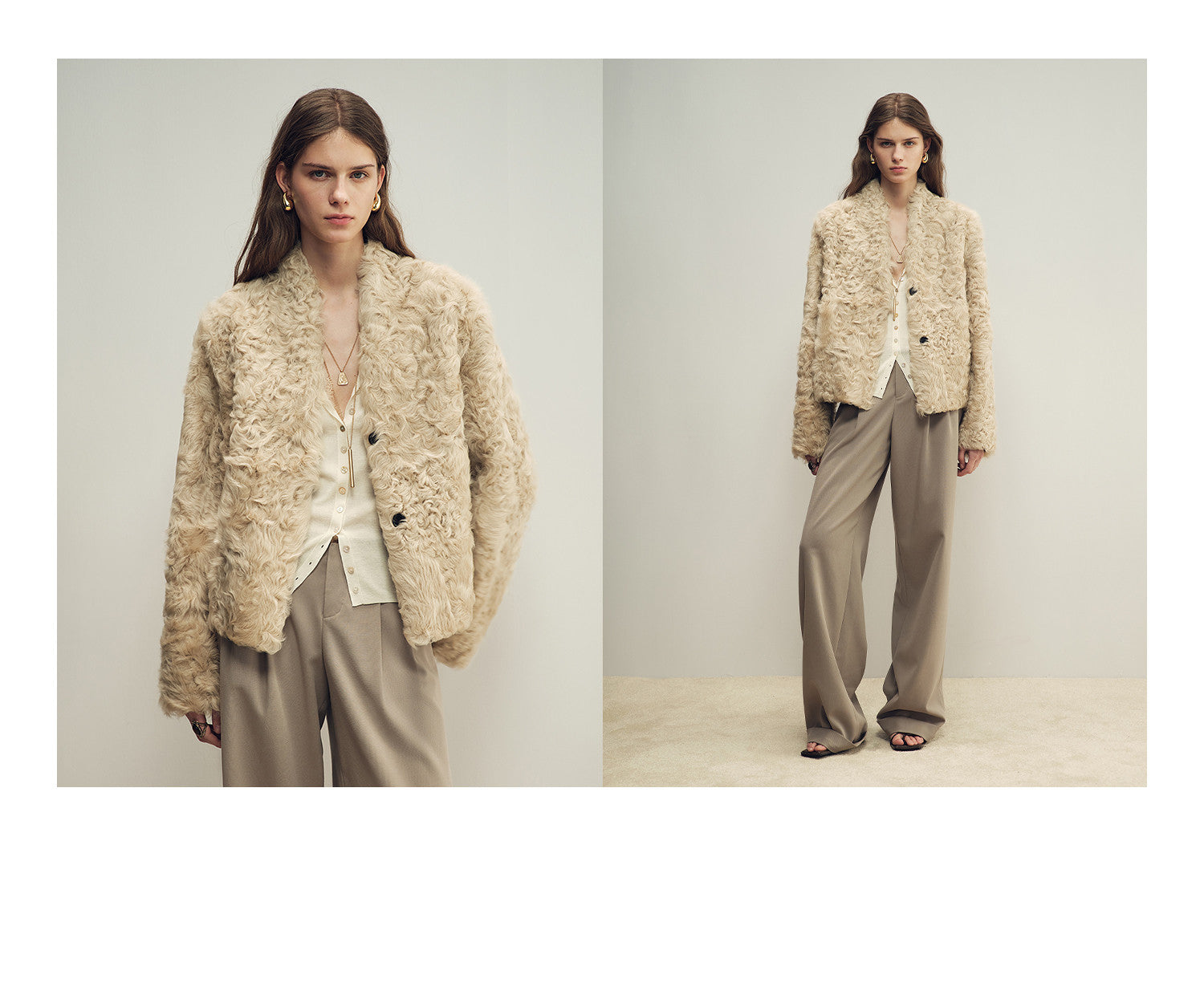 Firelady Fur Women‘s Shearling  Coat | Rippled Waterwave Pattern, Rare Lake Lamb“Mole Manor”