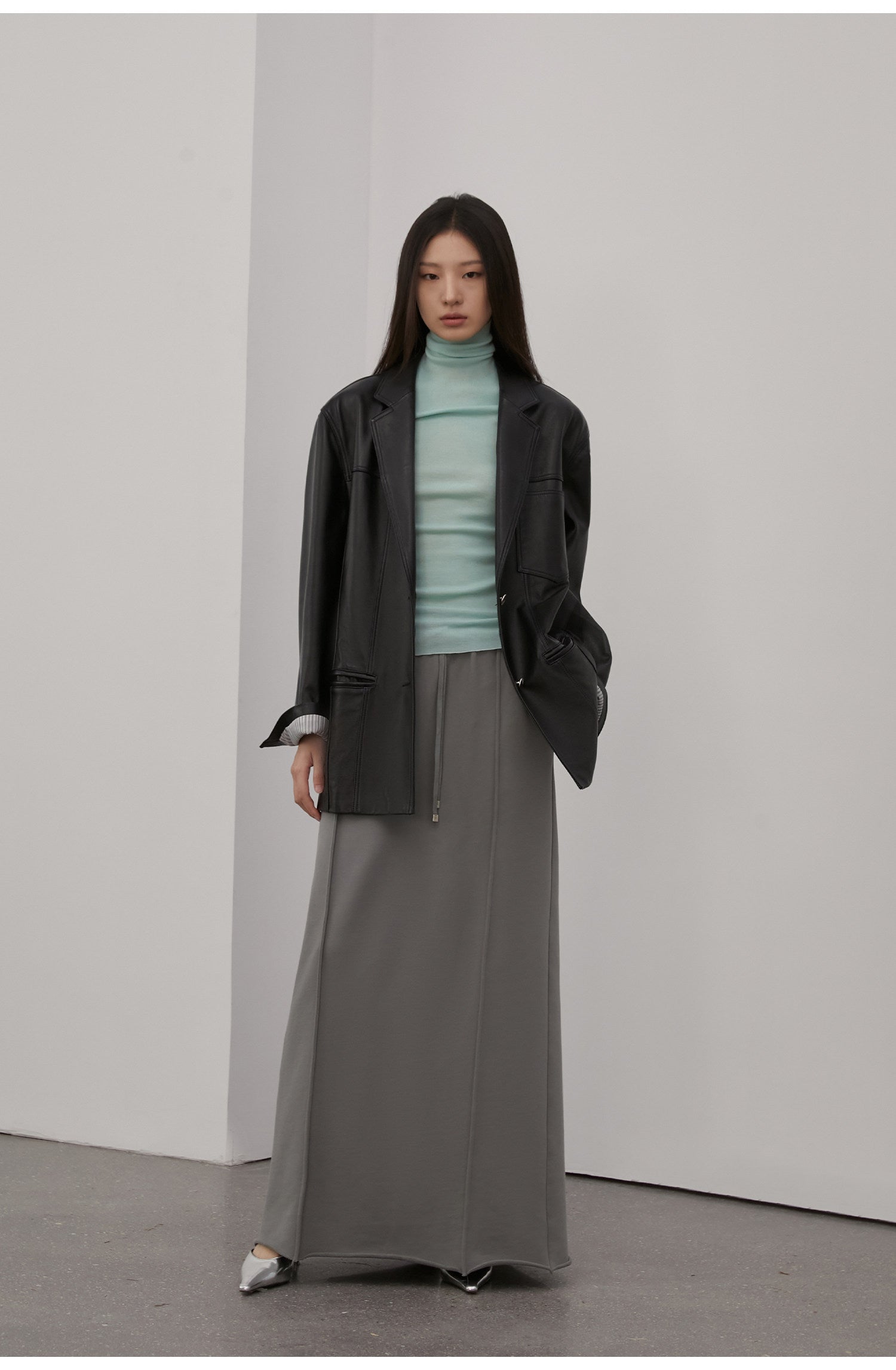 Firelady Fur Women‘s Genuine Lambskin Leather Jacket - Imported Vegetable-Tanned Suede, “Oversized Leather Blazer”