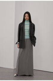 Firelady Fur Women‘s Genuine Lambskin Leather Jacket - Imported Vegetable-Tanned Suede, “Oversized Leather Blazer”