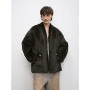 "Winter Love Island"Tuscan fur one-piece coat women's long hanging collar straight fur coat