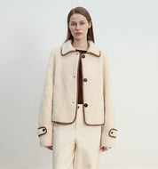 "Modern Milk Cafe" imported Hill fur merino sheepskin fur jacket