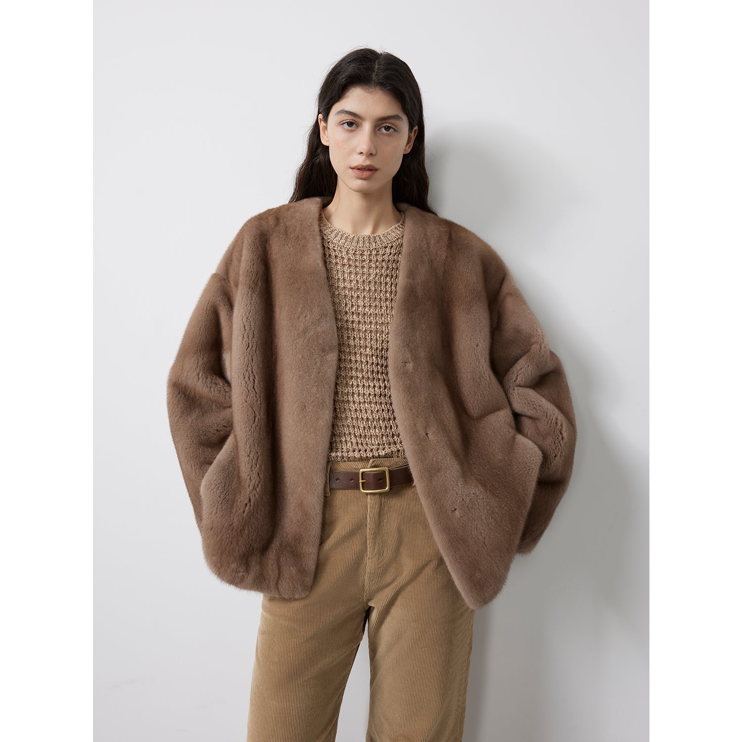 Louvre Mink V-Neck Jacket – Firelady Fur