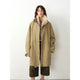 "Cool Denim" 90 goose down jacket workwear style detachable toka silhouette parka jacket for women