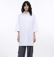 Workplace Siren Style College Style Silhouette Splicing Fashion Design Pullover Shirt
