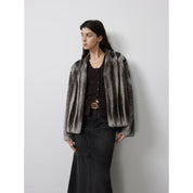 Star Rain Mink Collector's Edition V-Neck Full Draw Mink Coat