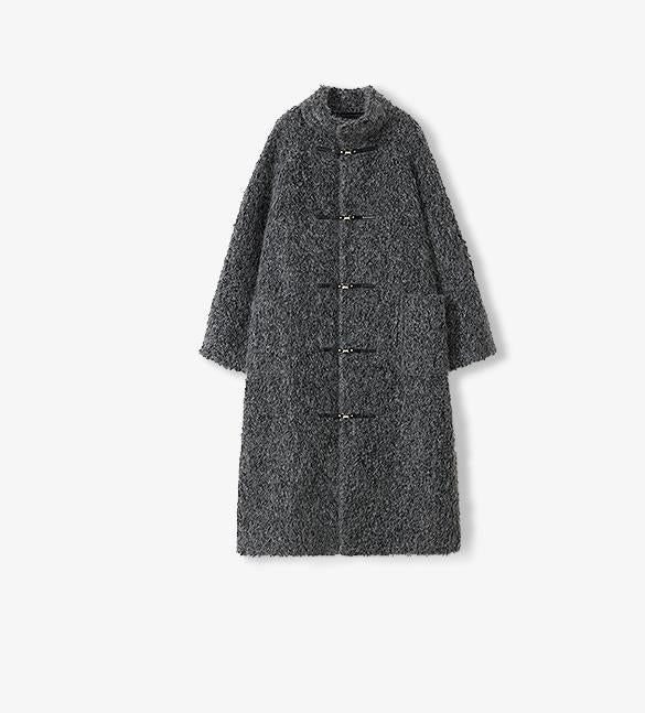 "Parisian Affair"Circle Long Fur Toggle Coat for Women