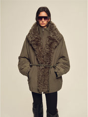 Firelady Fur Women's Detachable Toscana Shearling-Lined Parka Jacket "The Wizard of Oz"