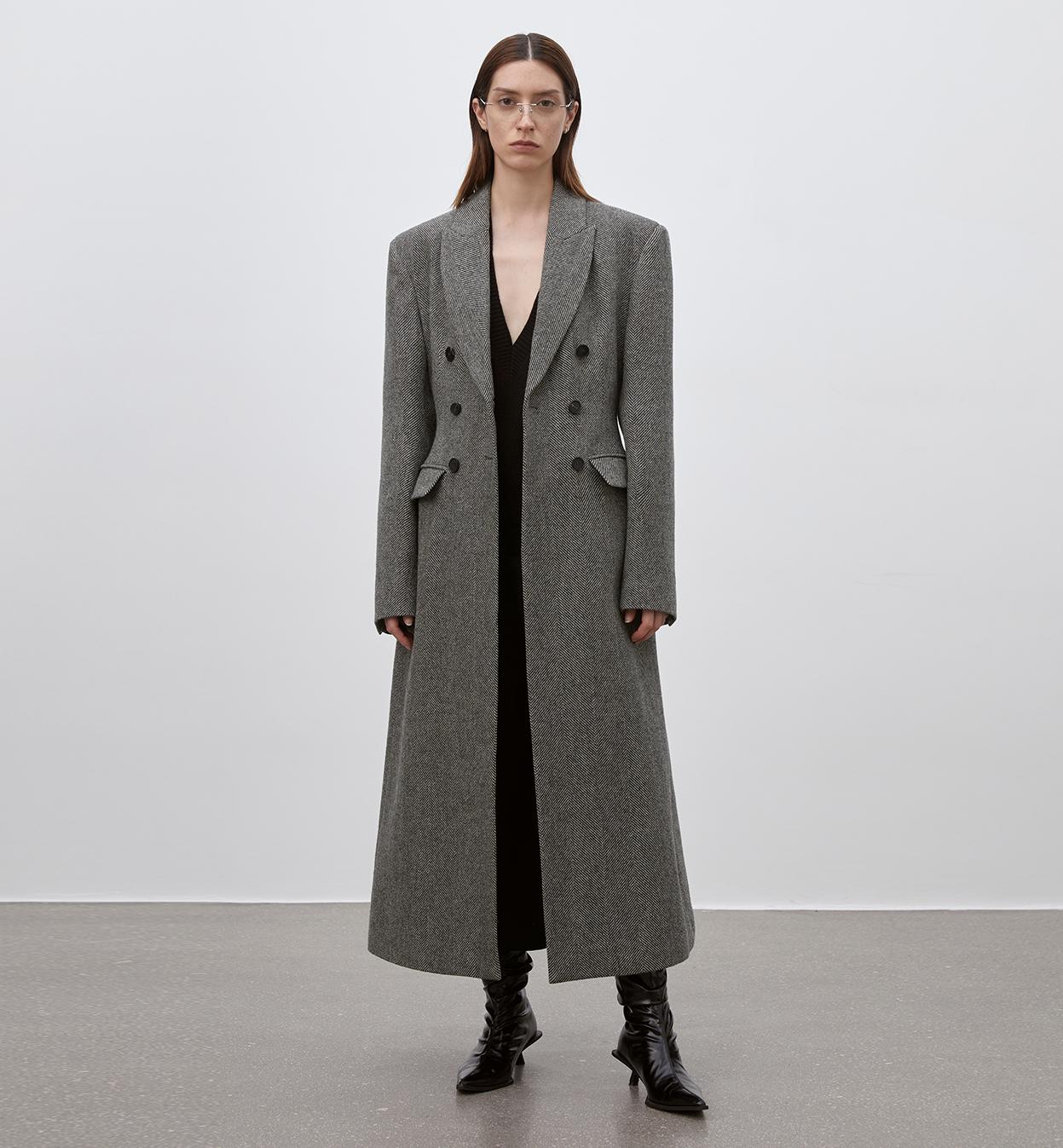 "After the Dawn"Women's Waist-Defined Coat with Suit Collar for Fall and Winter