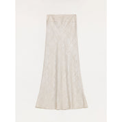 "Light and breezy" retro bias-cut linen blended straight fishtail maxi skirt