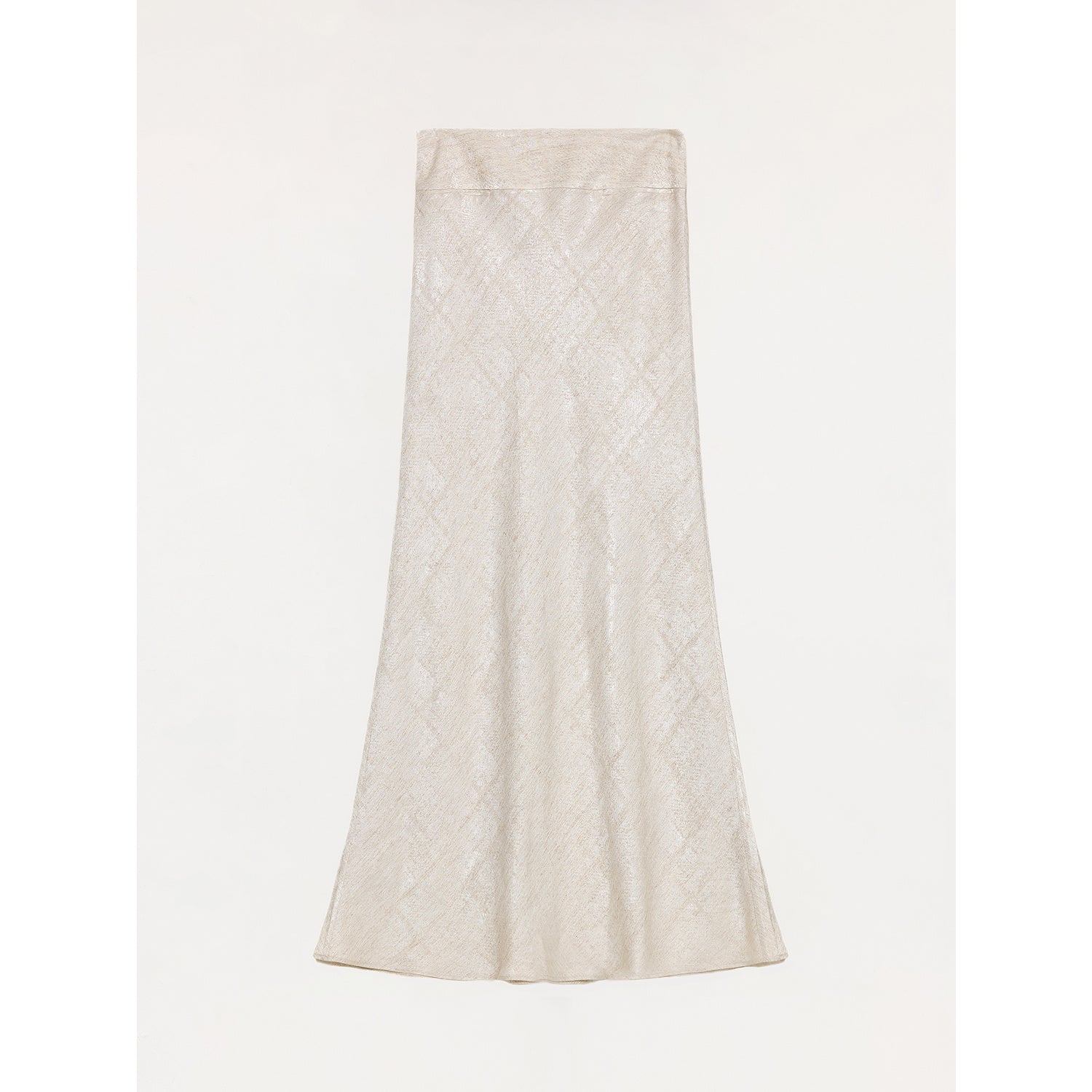 "Light and breezy" retro bias-cut linen blended straight fishtail maxi skirt