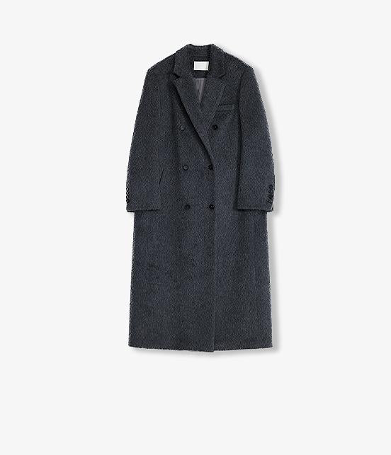 "Opium Nights"Women's Double-Breasted Blazer Coat with Straight Shoulders