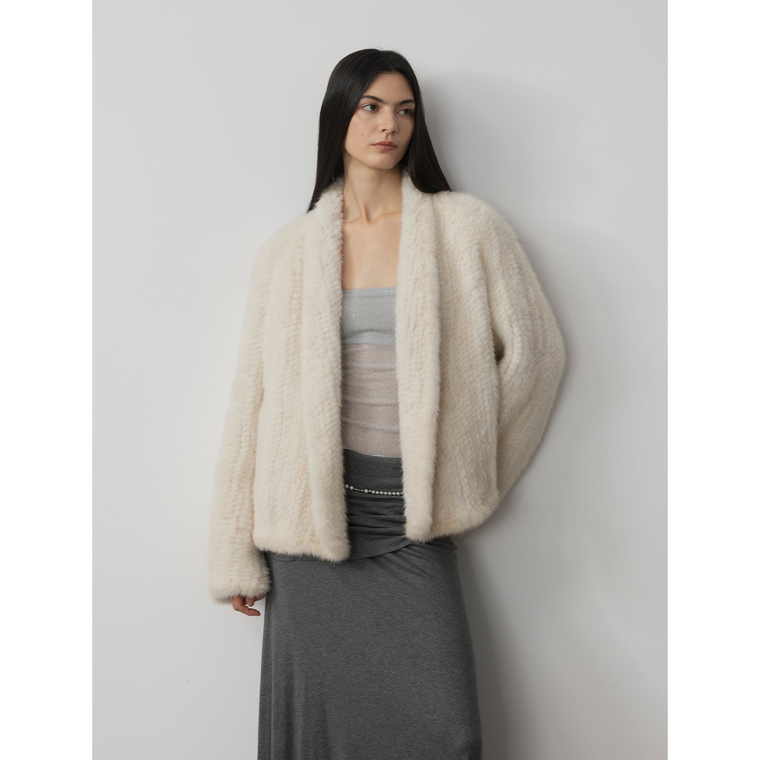 Dream Traveler Mink Vintage Light Luxury Texture Three-dimensional Silhouette Knitted Mink Coat