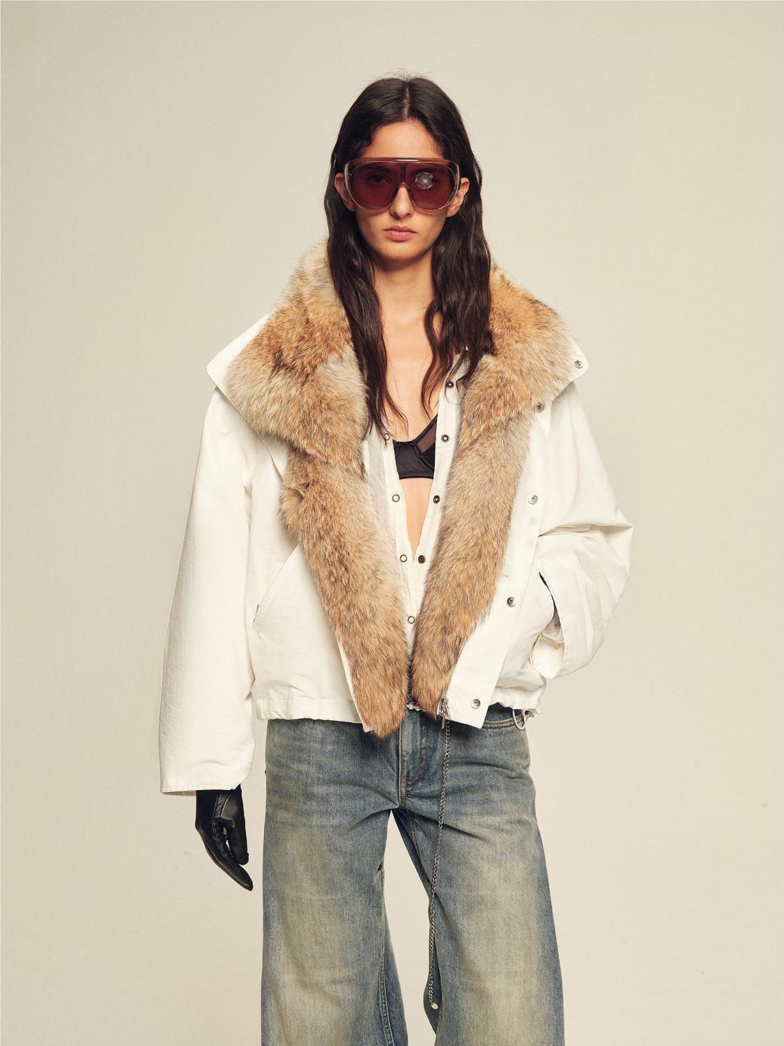 Firelady Fur Women's Fur Collar Parka with Coyote/Raccoon/Tokay Fur Trim "Epoch Winter Collection"