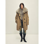 Firelady Fur Women's OVERSIZE Raccoon Fur Down Parka with Multi-Wear Design "Swan Feather Collection"