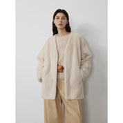 Swiss Snow Mink Velvet Fur Coat