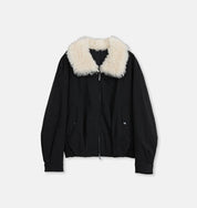 "Mariette" detachable Tuscan fur collar down jacket lining short parka