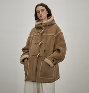 Quartet Short Hooded Shearling Jacket