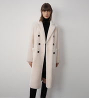 "Korean Drama Ace" Merino mid-length sheepskin coat