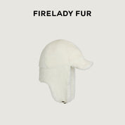 Firelady Fur fur hat with a high-quality feel, three colors of soft, fluffy, rice-grain wool for a warm and cozy look