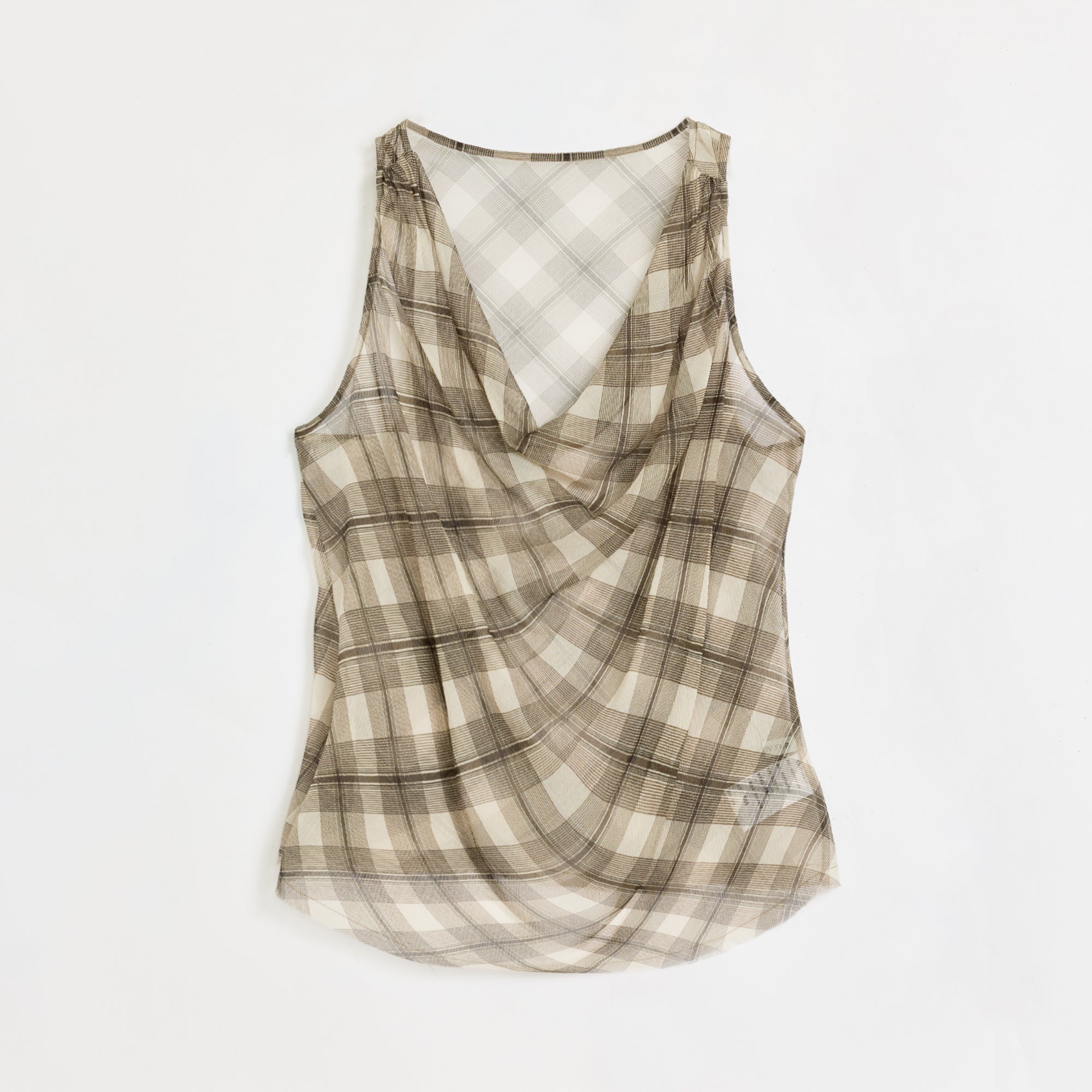 "Light and Elegant in Summer" Retro Plaid/Heavy-duty Meteor Hot Diamond Waist Vest Summer
