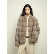 Fireladyfur Women's Purple Label Mink Coat | Horizontal Spine Tailoring | Mink Fur Outerwear“Legacy Mink”