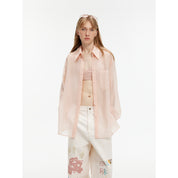 Wave Relaxed Cupro-Amino Sun-Proof Shirt“Hazy Spring”
