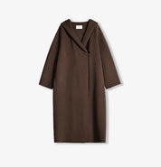 "Magic World" hooded cape Cashmere Australian wool double-faced wool coat