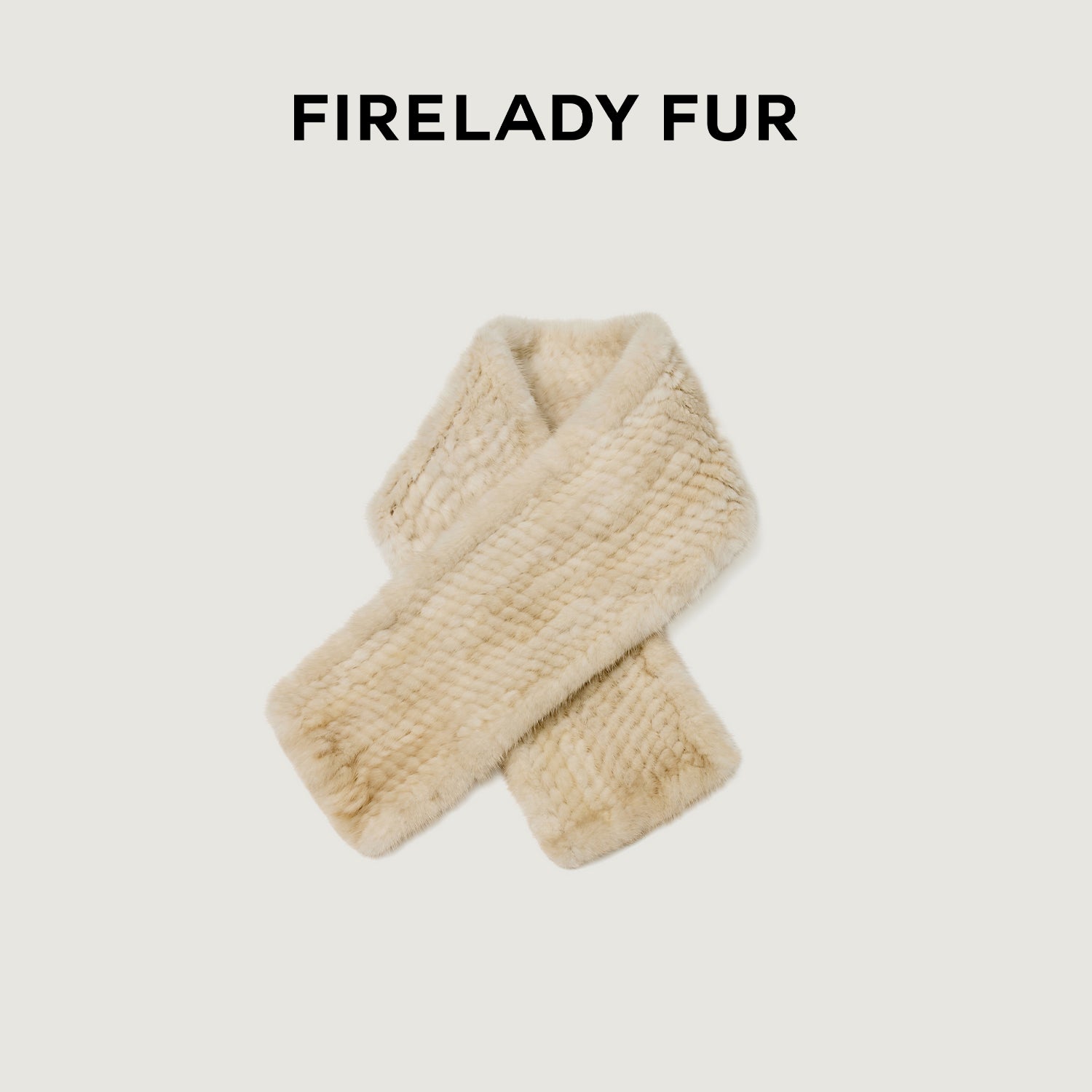 Firelady Fur Mink Fur Scarf with Woven Design Copenhagen Purple Label Elegant High-Quality