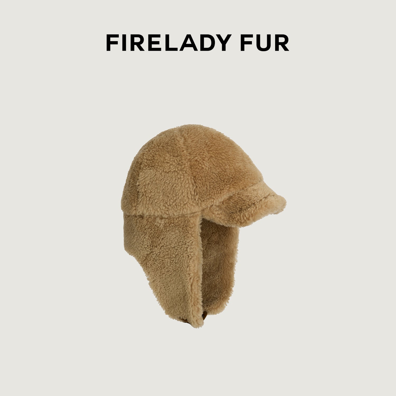 Firelady Fur fur hat with a high-quality feel, three colors of soft, fluffy, rice-grain wool for a warm and cozy look