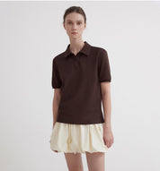 "Graeme" short-sleeved T-shirt with lapel polo shirt