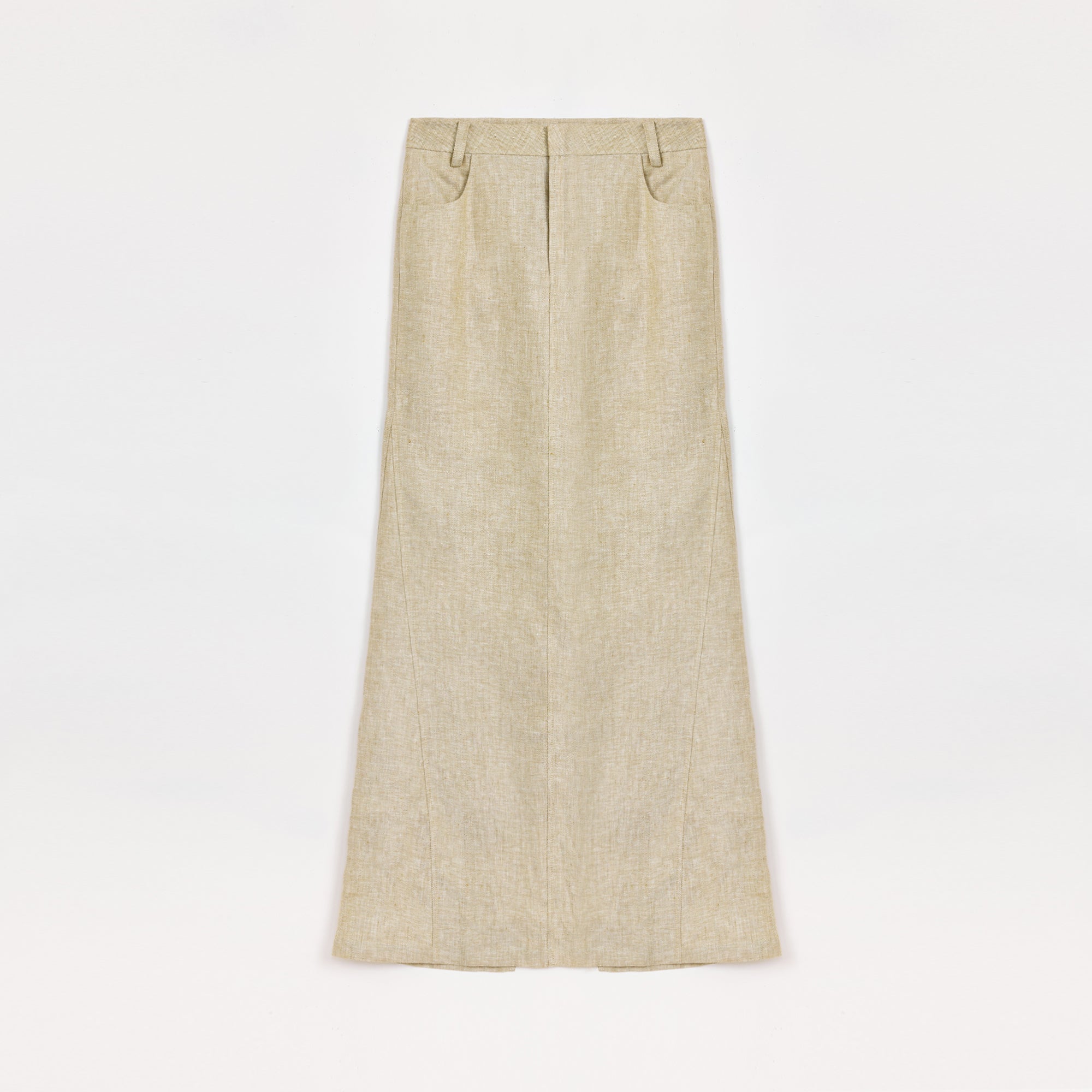 Retro Linen V-neck Halter Vest and Fishtail Hip Skirt Set"Old Money Weekly"