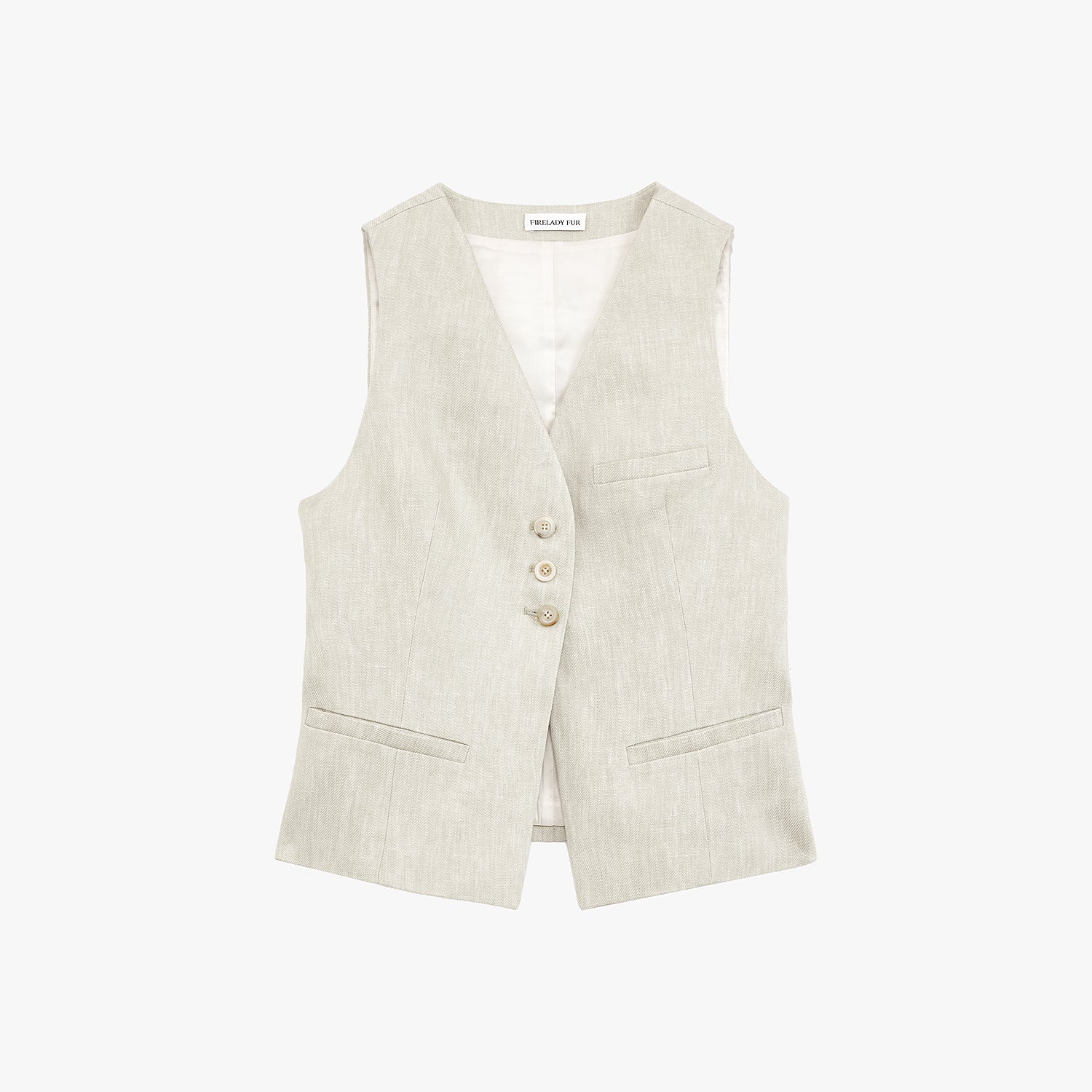 "Old Money Space" Linen draped vest and straight trousers suit