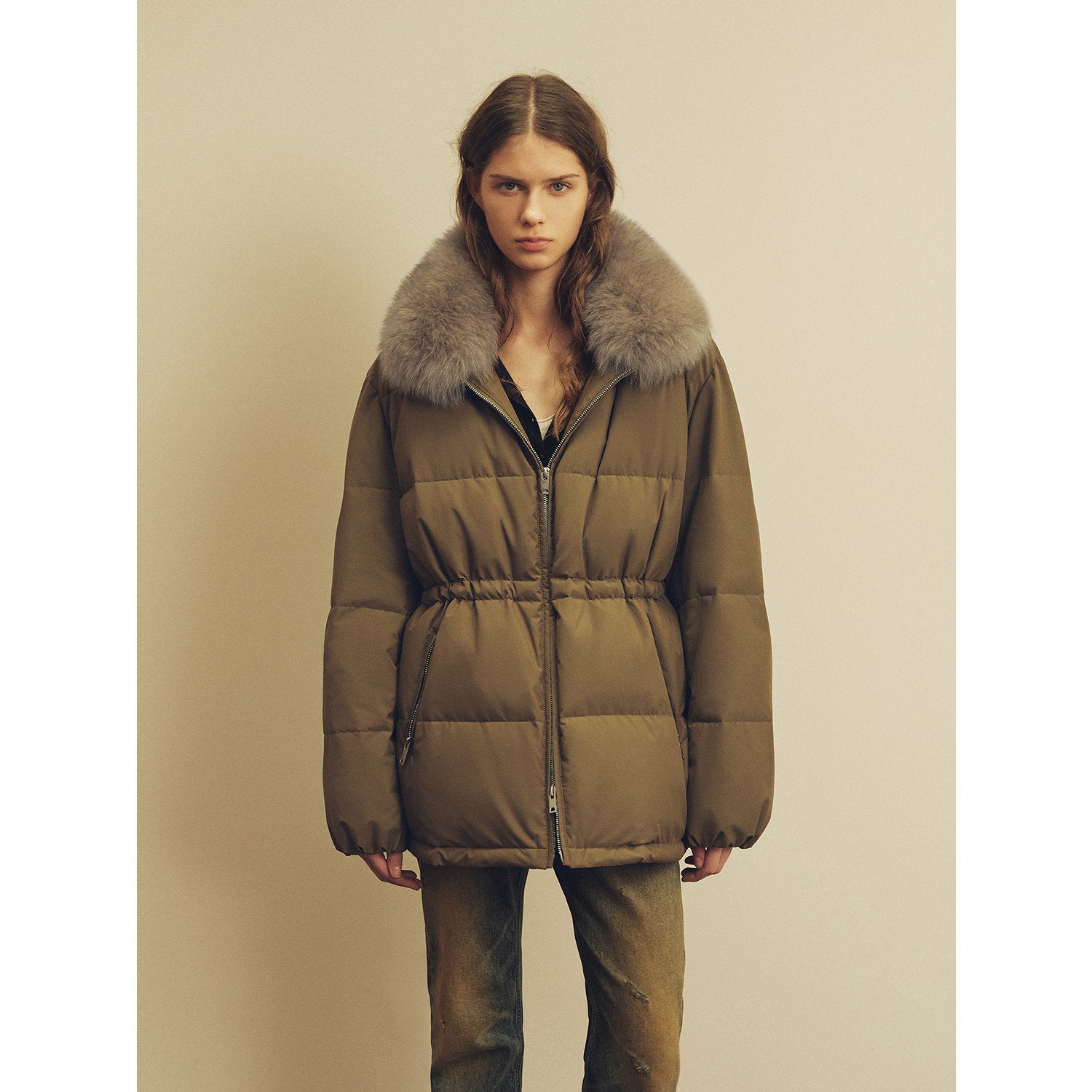 Firelady Fur Women's Fur-Trim Down Parka | Detachable Fox Fur Hood & 90% White Goose Down Fill“Frost Wild”