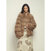 Fireladyfur Women's Purple Label Mink Coat | Horizontal Spine Tailoring | Mink Fur Outerwear“Legacy Mink”