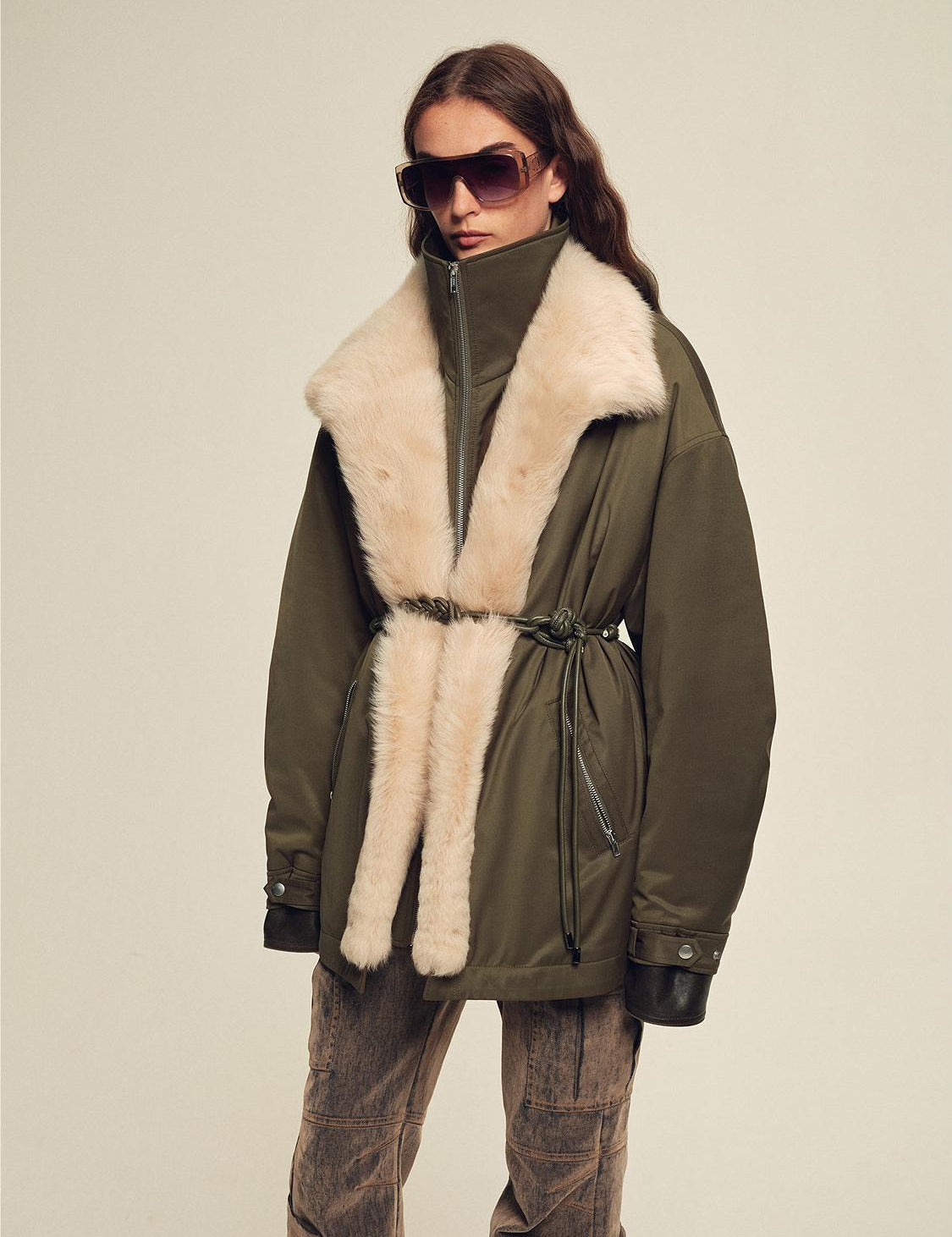 Firelady Fur Women's Detachable Toscana Shearling-Lined Parka Jacket "The Wizard of Oz"