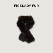 Firelady Fur Mink Fur Scarf Russian Imported Fashionable Retro Old Money Style Plain Weave