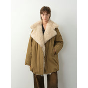 "Modern introduction" detachable toka fur collar fur coat silhouette 90 goose down parka winter