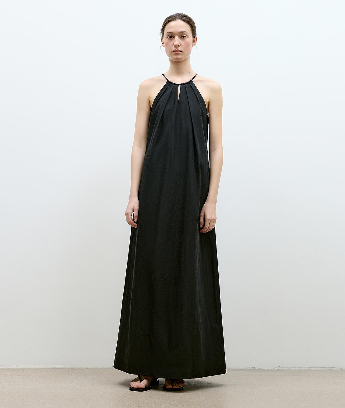 "Minimalist Rule" halter neck hollow design dress women's summer long dress