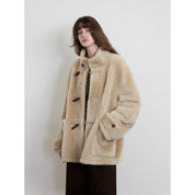 Dreamer Stand Collar Casual Imported Merino Long Sheepskin Jacket