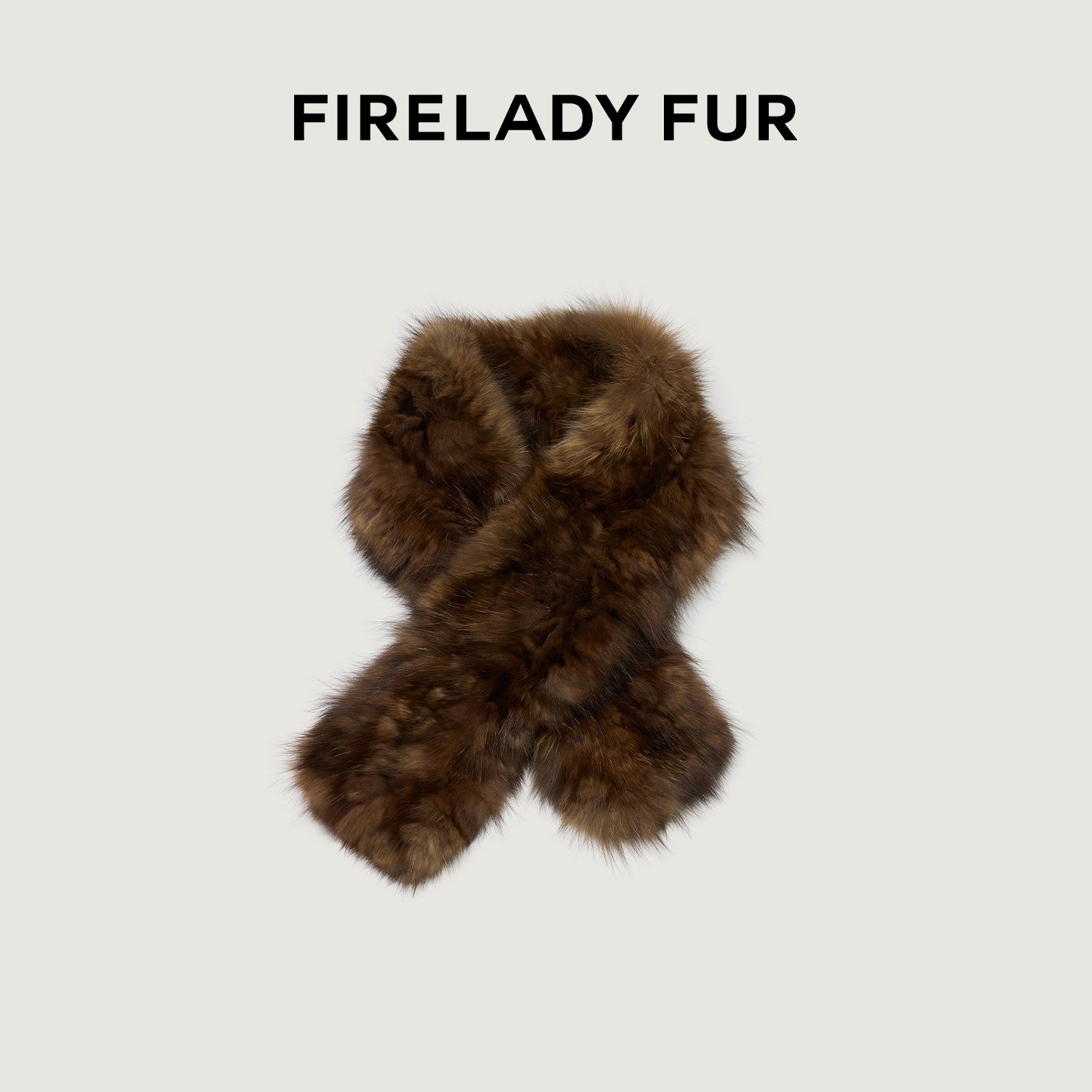 Firelady Fur Mink Fur Scarf Russian Imported Fashionable Retro Old Money Style Plain Weave