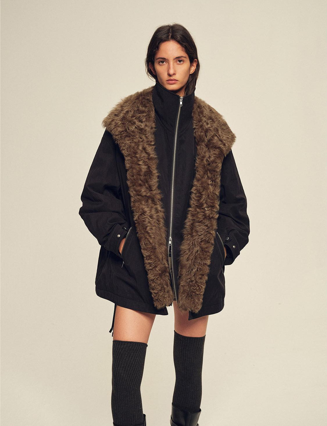 Firelady Fur Women's Detachable Toscana Shearling-Lined Parka Jacket "The Wizard of Oz"