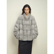 Fireladyfur Women's Purple Label Mink Coat | Horizontal Spine Tailoring | Mink Fur Outerwear“Legacy Mink”