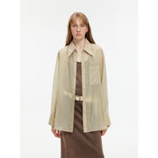 Wave Relaxed Cupro-Amino Sun-Proof Shirt“Hazy Spring”