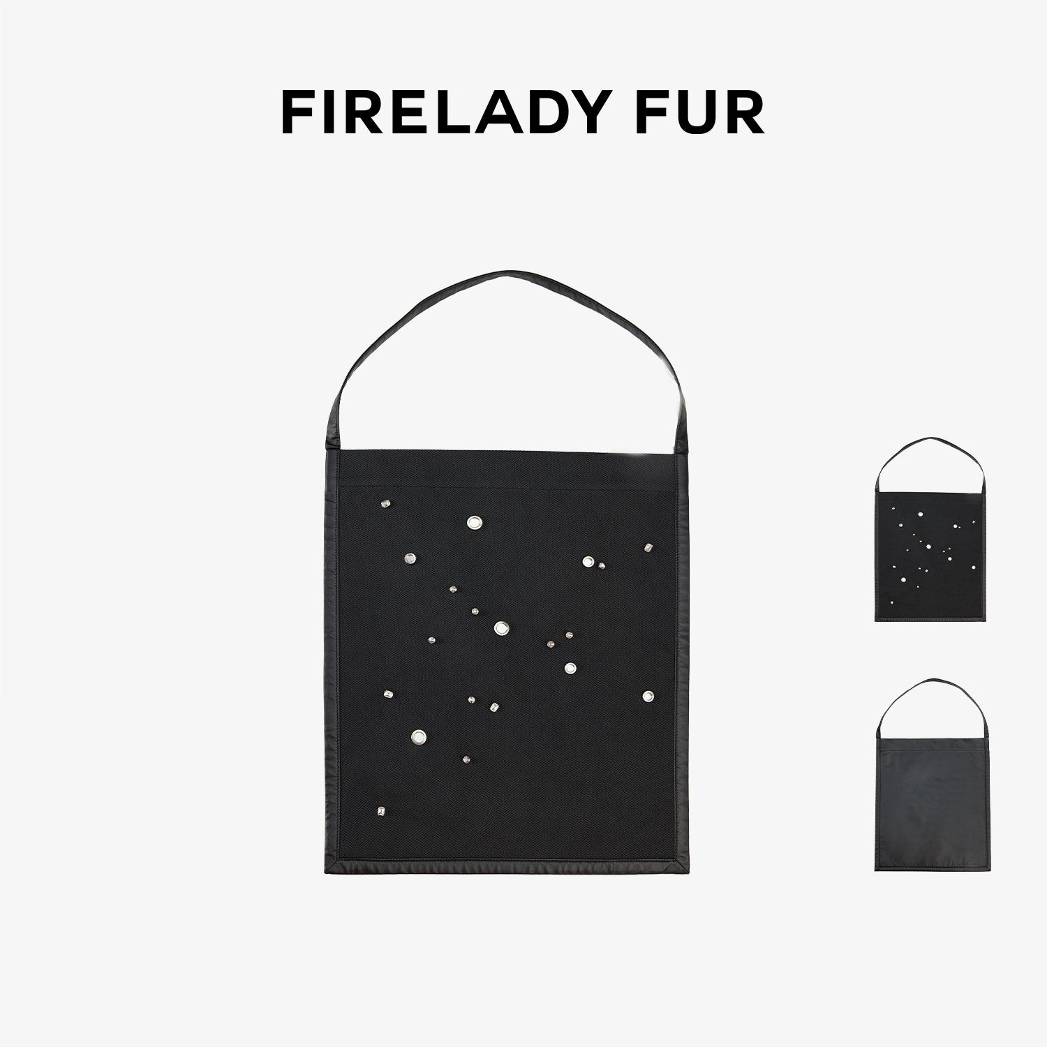 Firelady Fur [FF×JW Collaboration] Rabbit Fur and Zebra Print Denim Fur Bag