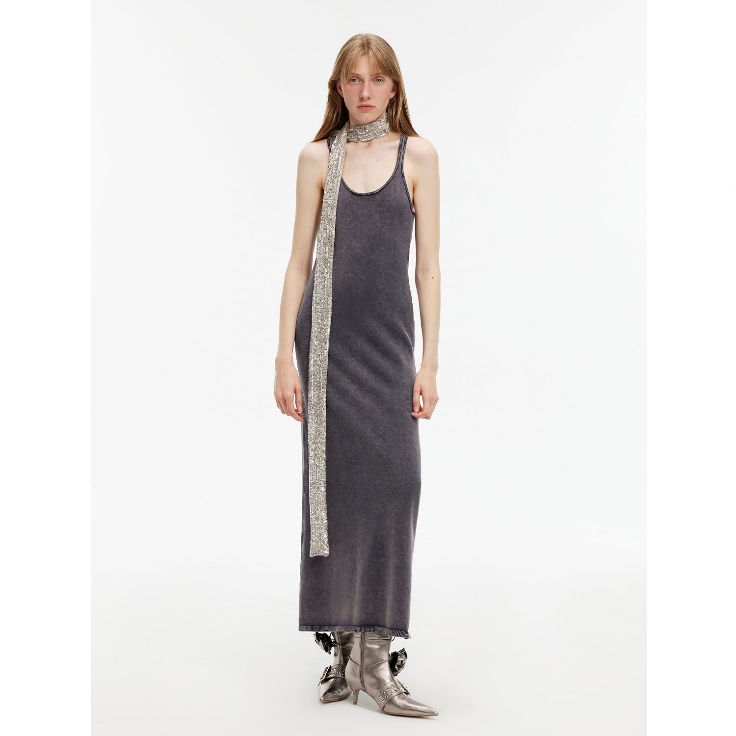 "Cool Girl Recipe" Luxury brand exclusive ferment-washed distressed vest dress