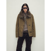 Firelady Fur Women's Goose Down Fur Parka with Detachable Raccoon Fur Hood“Hearthside Simmer”