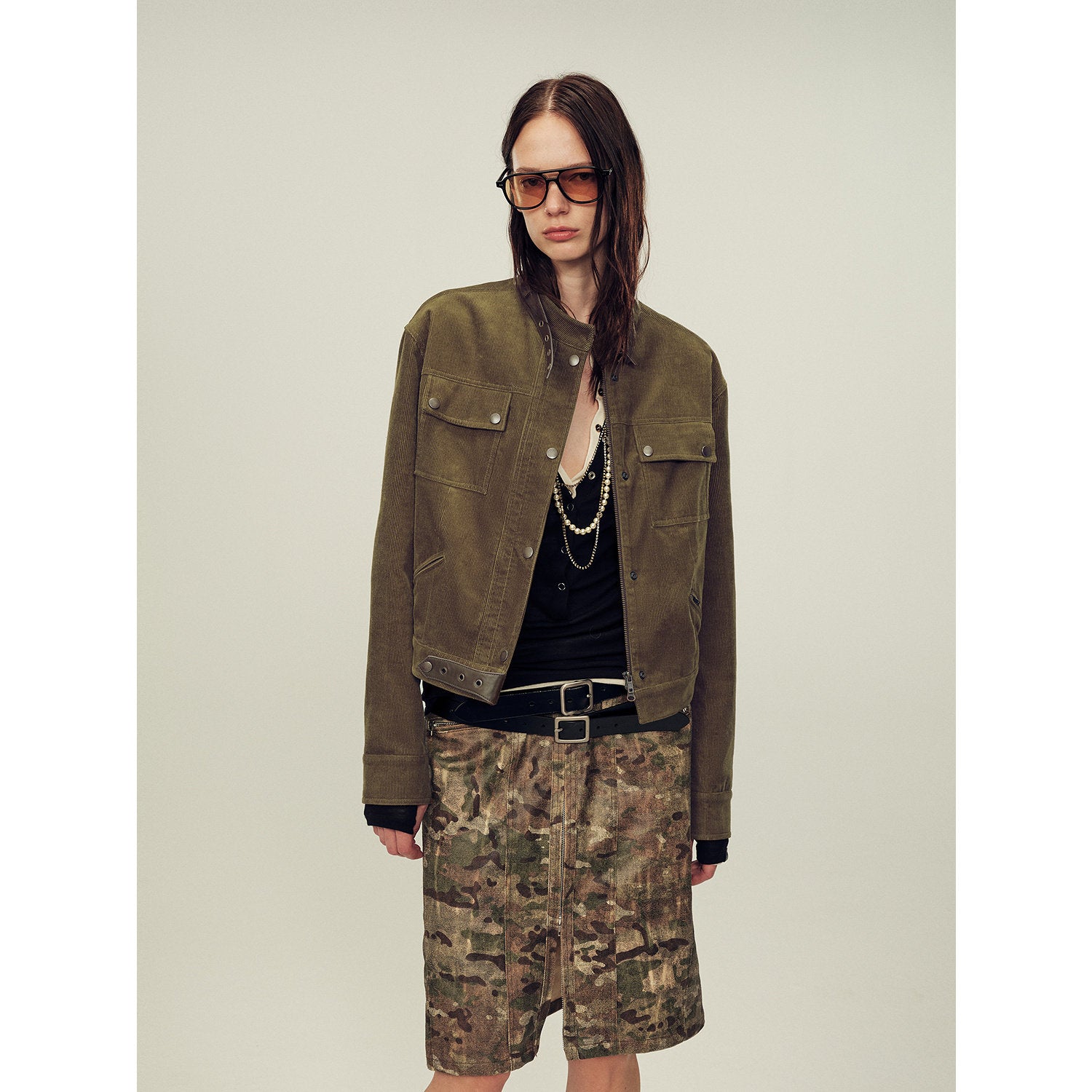 Firelady Fur Women's Vintage Workwear Jacket - Wide Shoulder Inverted Trapezoid Short Coat "Modern Call"