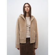 Bad boy hooded merino sheepskin jacket