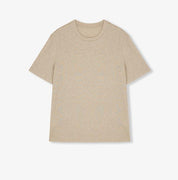 "Soft Cloud" 15.5mm cashmere loose and comfortable round neck versatile short-sleeved T-shirt for women