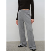 "Relaxed Encounter" Stylish Casual Sports Wool Knit Hoodie and Straight-Leg Leisure Pants Set